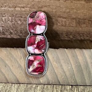 Handmade Sterling Silver Dahlia Rose Adjustable Ring by Nizhoni